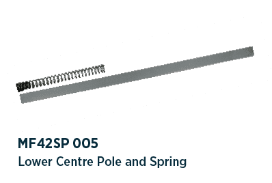 Centre lower pole and spring - MF42SP 005-0