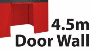 Stock Marquee POLY Wall  Material 4.5m Door Wall type - RED 45SINGWD-RED