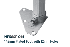 190mm plated foot with 15mm holes - MF52SP 014 MF52SP014