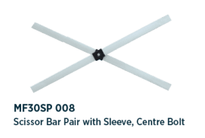 Scissor bar pair with sleeve and centre bolt - MF30SP 008