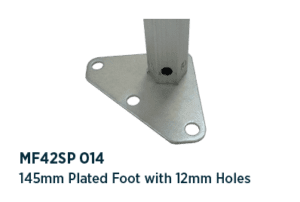 145mm plated foot with 12mm holes - MF42SP 014