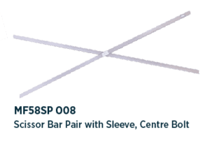 Scissor bar pair with sleeve and centre bolt - MF58SP 008 440