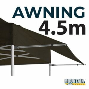 Marquee Awning Kit 4.5m Frame and Material in pack - BLACK AW45M-KIT-BLACK