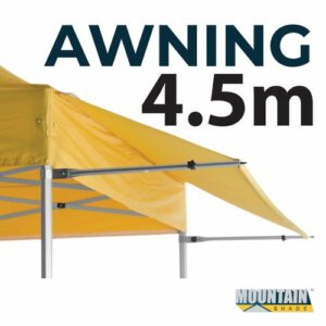 Marquee Awning Kit 4.5m Frame and Material in pack - YELLOW AW45M-KIT-YELLOW