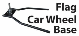 Banner Flag - Black car wheel base -  BWHEELB