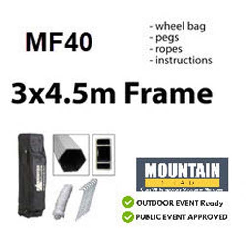 MF40S Frame 3m x 4.5m HEX inc. Wheel bag, Pegs Ropes 3 YR Warr