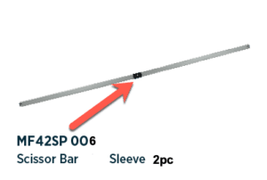Scissor Bar Plastic sleeve (2 pieces) - MF42SP 006