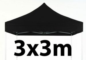 Marquee Roof 3m x 3m - BLACK - STOCK POLYESTER RR-330-BLACK