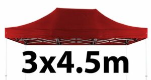Marquee Roof 3m x 4.5m - RED - STOCK POLYESTER RR-345-RED