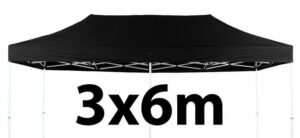 Marquee Roof 3m x 6m - BLACK - STOCK POLYESTER RR-360-BLACK