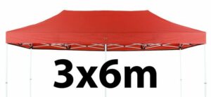 Marquee Roof 3m x 6m - RED - STOCK POLYESTER RR-360-RED