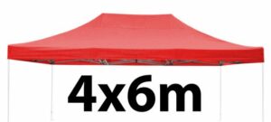 Marquee Roof 4m x 6m - RED - STOCK POLYESTER RR-460-RED
