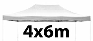 Marquee Roof 4m x 6m - WHITE - STOCK POLYESTER RR-460-WHITE