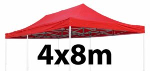 Marquee Roof 4m x 8m - RED - STOCK POLYESTER RR-480-RED
